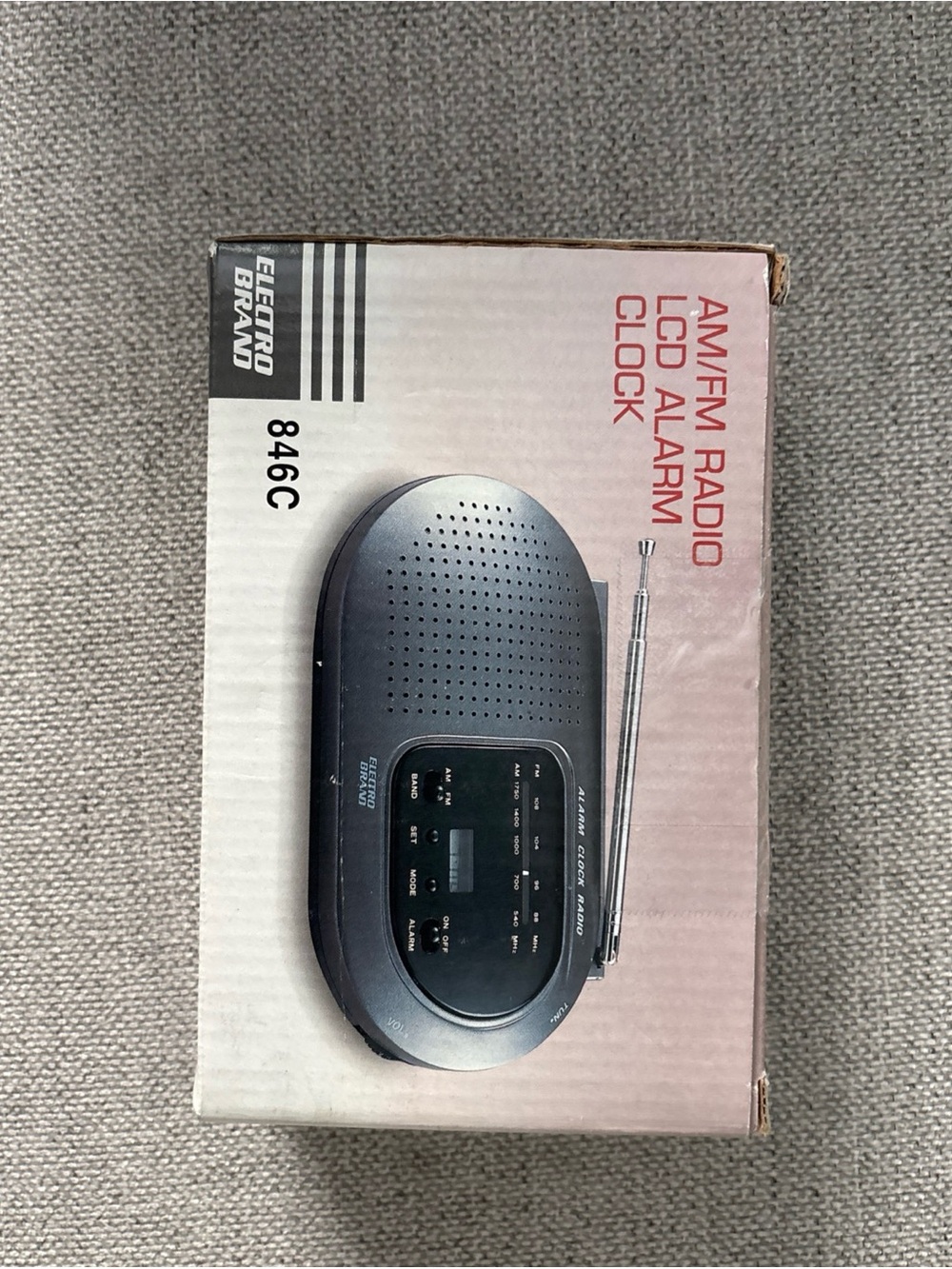 Black AM/FM Radio with LCD Alarm Clock